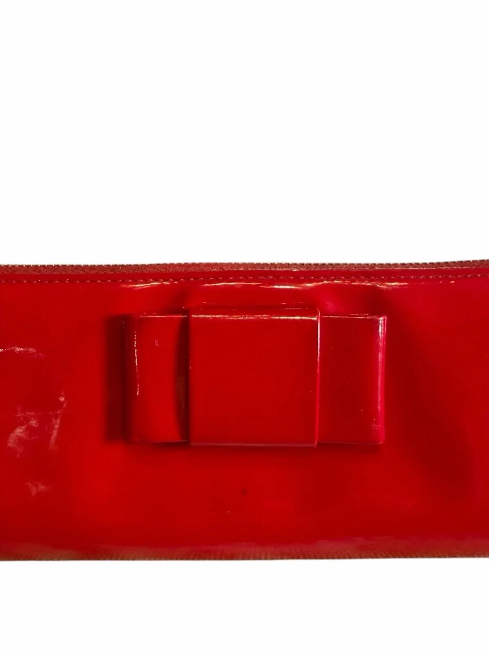 Miu Miu Vernis Red Patent Leather Zip-Around Wallet - Picture 3 of 9
